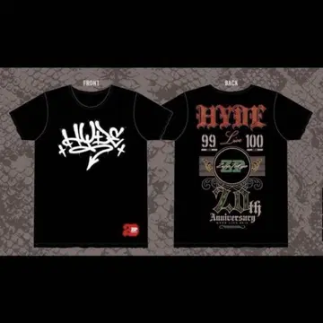 HYDE zepp 100 티셔츠