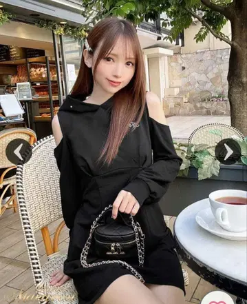 미셸 마카롱 비쥬 미니 원피스 블랙 XS