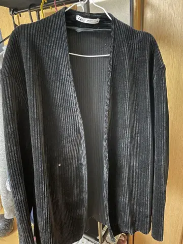 ZARA 자라 벨로아 느낌의 테일러드 자켓 블랙
