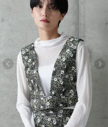 (CHIGNON) 부푼 플라워 자카드 뷔스티에 시뇽