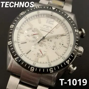 TECHNOS 크로노그래프 쿼츠 손목시계 T-1019