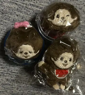 몬치치 봉제 인형 배지 3종 세트
