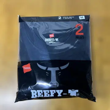 Hanes BEEFY-T 블랙 M 사이즈 2장 세트