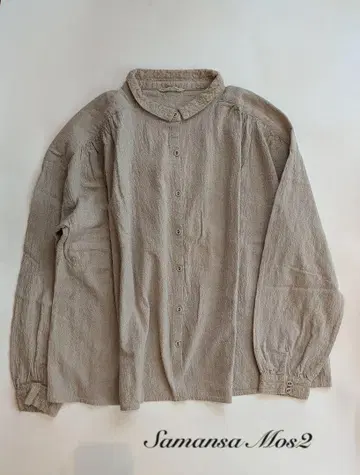 Samansa Mos2 자수 카라 블라우스