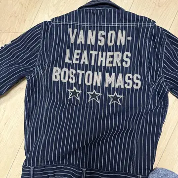 VANSON 스트라이프 오버롤