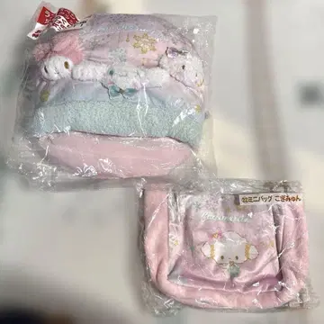산리오 복권 코기민 미니 백 마이멜로디 시나모롤 발 넣는 쿠션