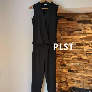 PLST 플라스테 저지 테이퍼드 팬츠 셋업 블랙