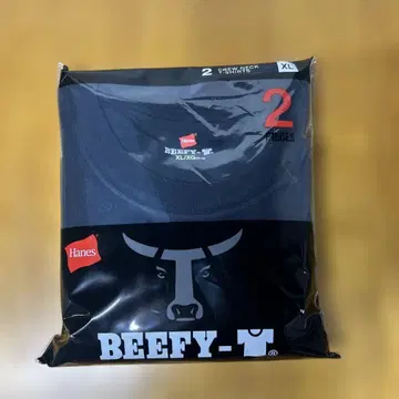 Hanes BEEFY-T 블랙 XL 사이즈 2장 세트