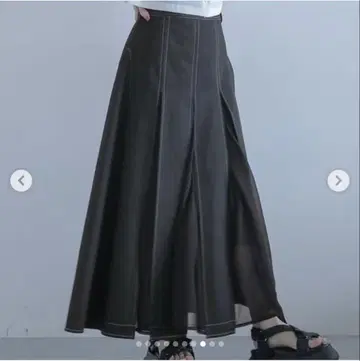 Hare 하레 데님 절개 플레어 스커트