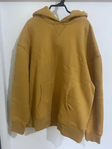 GAP 머스타드 컬러 후드 부착 후드티 S