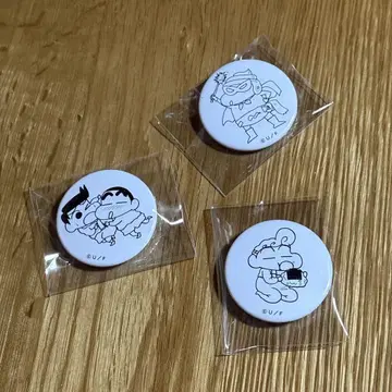 크레용 신짱(짱구는 못말려(크레용 신짱)) 원작 캔뱃지 3개 세트