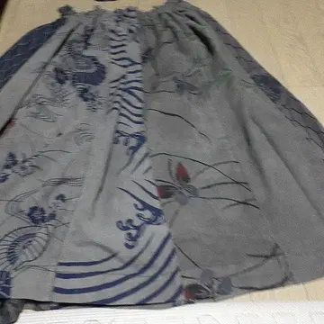 234 유카타 먹물 염색 접합 스커트