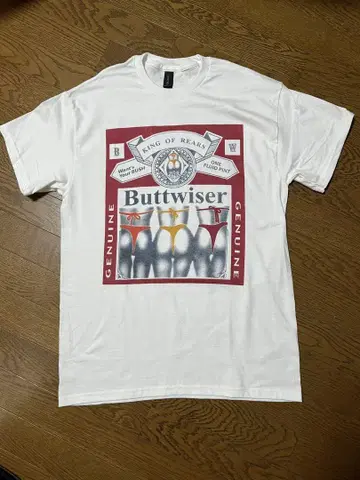 Buttwiser 티셔츠 화이트 Gildan