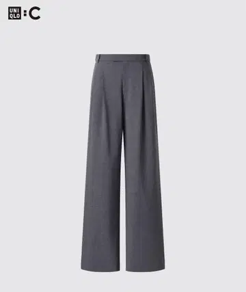 유니클로 시 턱 와이드 스트레이트 팬츠 UNIQLO C