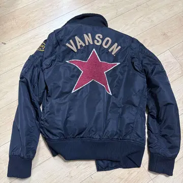 VANSON 블랙 플라이트 자켓