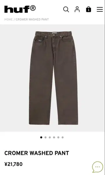 HUF CROMER WASHED PANT
