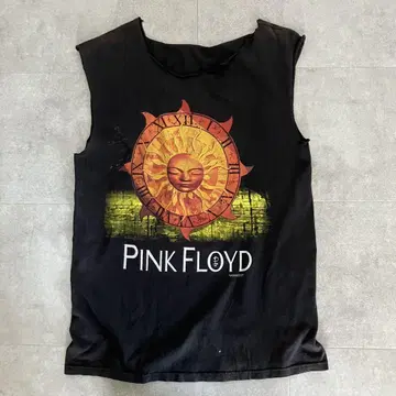 USED PINK FLOYD 컷오프 슬리브리스/페이드/밴 T