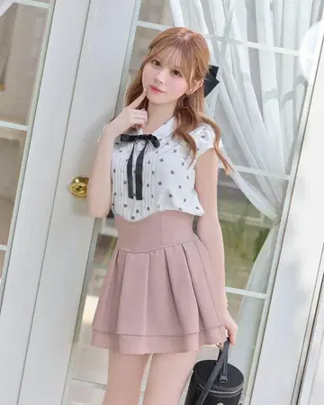 미셸 마카롱 XS 사이즈 슬림 레그 더스티 핑크 슬림 레그 스커트