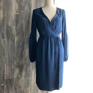 DIANE von FURSTENBERG 새상품급 랩 드레스 피콕