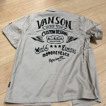 VANSON 워크 셔츠 베이지 S