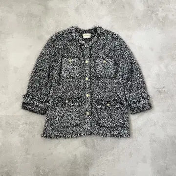 UNITED ARROWS 트위드 메탈 버튼 가디건