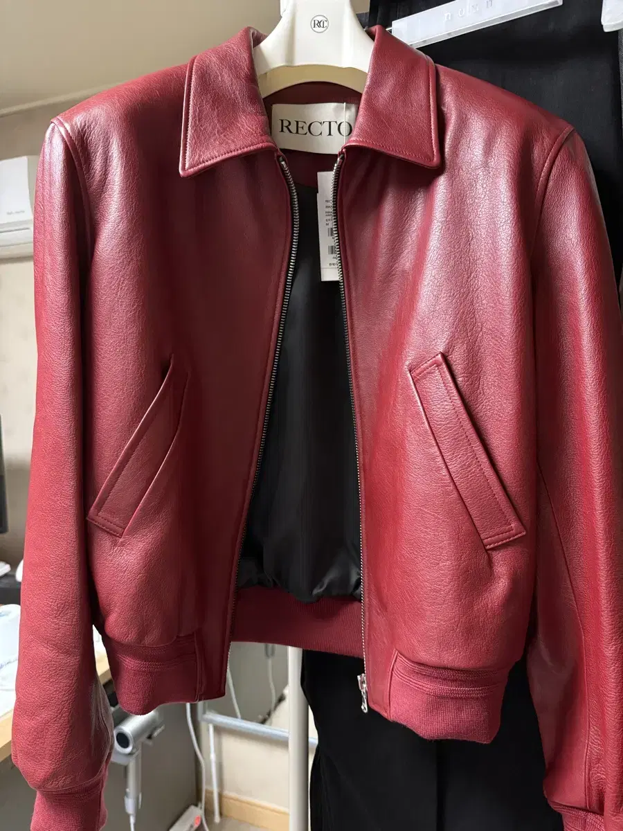 (M) Recto Vintage Red Leather Jacket