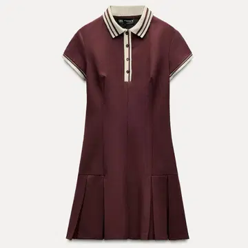 ZARA 자라 대비 리브 플리츠 원피스 XS