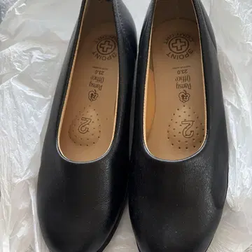 블랙 플랫 슈즈 사이즈 23.0