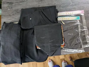 블랙 컬러 기모노 세트 오비 포함