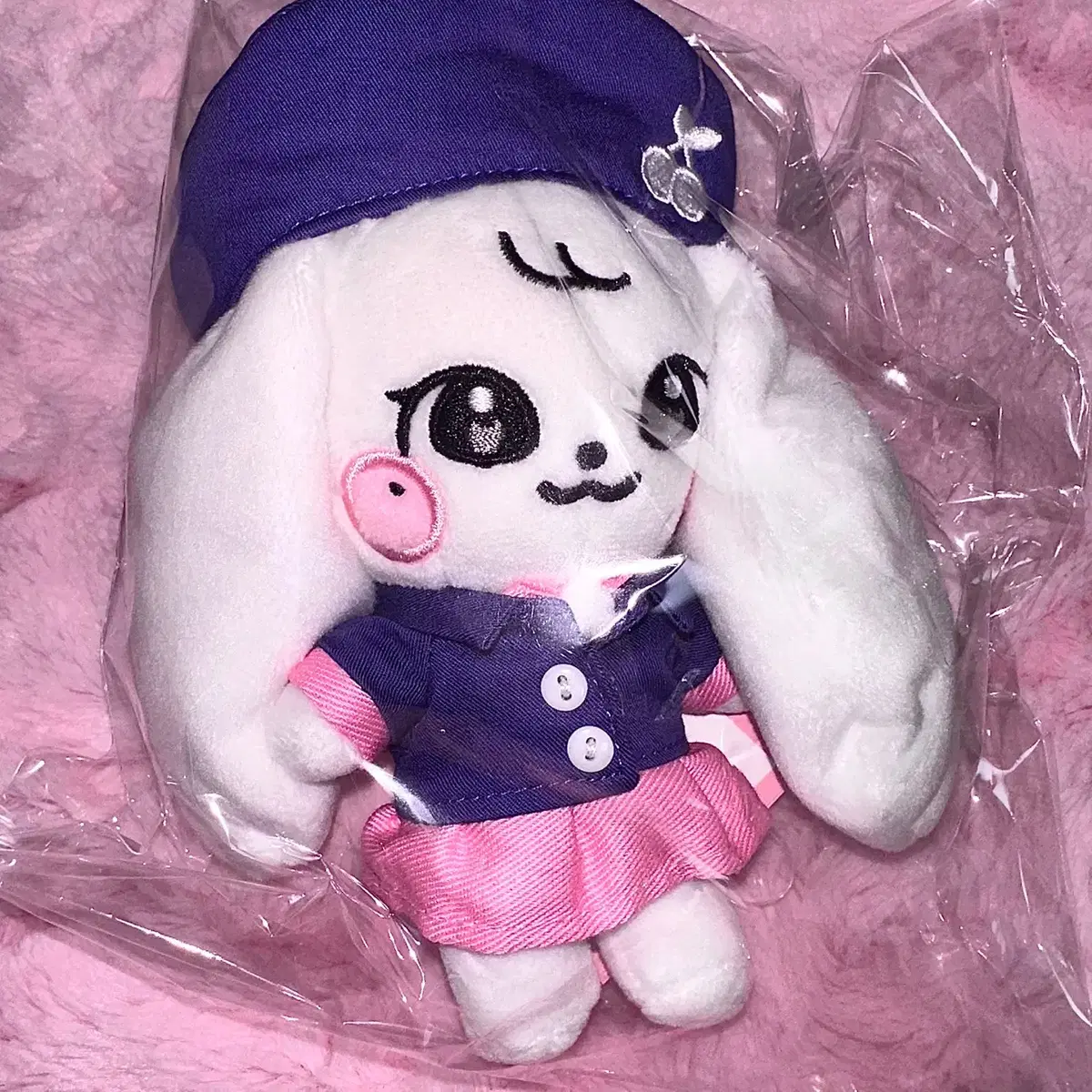 Ive minive school pop up cherry key ring jang wonyoung plush sealed doll wts