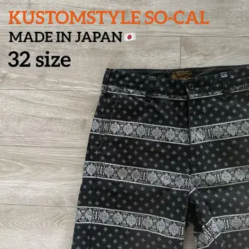 KUSTOMSTYLE 커스텀 스타일 하프 팬츠 32 보더 올 패턴