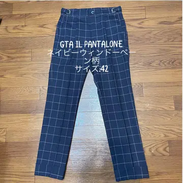 GTA IL PANTALONE 네이비 체크 슬랙스 사이즈 42