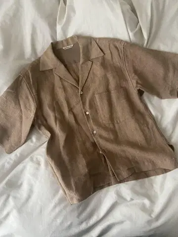AURALEE 린넨 실크 반팔 셔츠 19SS 0 사이즈