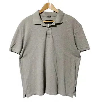 ARMANI JEANS 피케 셔츠 반팔 로고 자수 XXL 그레이