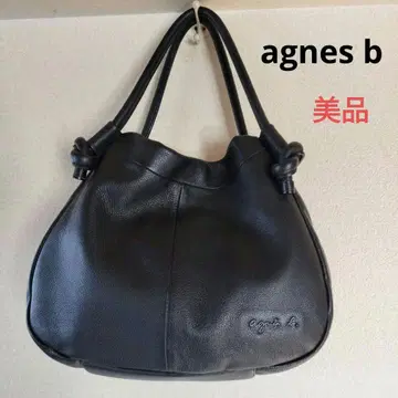 agnes b 애니에스 베 소프트 천연 가죽 토트백 새상품급