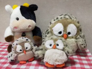 올빼미와 소 봉제 인형 세트