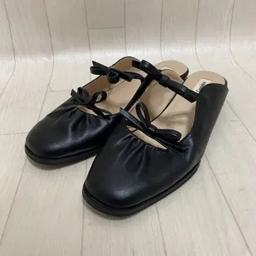 Casselini 카셀리니 개더 리본 뮬 24.5cm