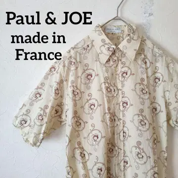 프랑스제 PAUL & JOE 반팔 셔츠 올 패턴 셔츠 꽃무늬