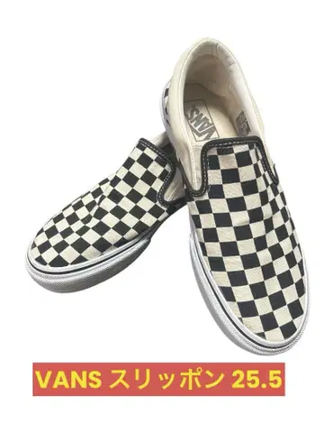 반스 슬립온 25.5 BLK/WHT CHECK