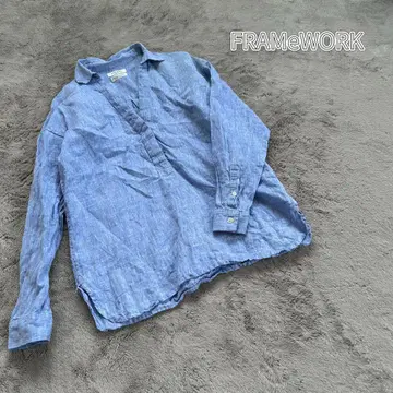 FRAMeWORK 프레임워크 린넨 셔츠 셔츠 긴팔 셔츠 린넨