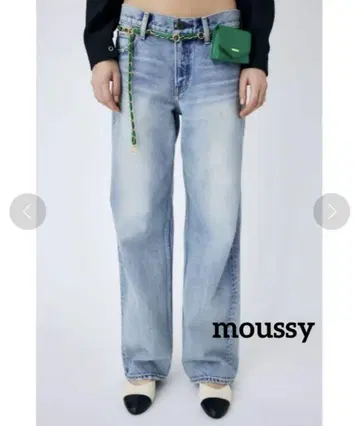 moussy 90년대 스타일 로우라이즈 루즈 스트레이트 데님