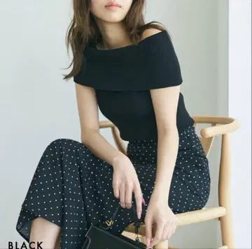 베이스먼트 리브 니트 오프 숄더
