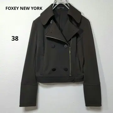 FOXEY 더블 라이더 자켓 여성용 38 자외선 차단 새상품급