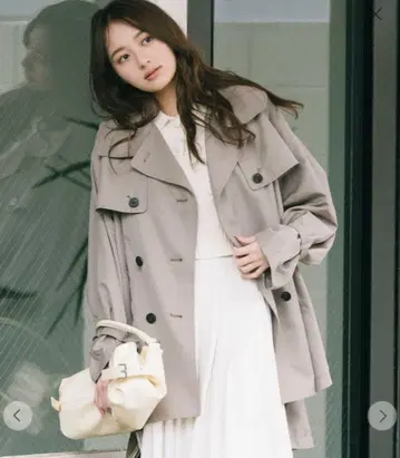 코코딜 COCODEAL 셔츠 테일 미디 길이 트렌치코트