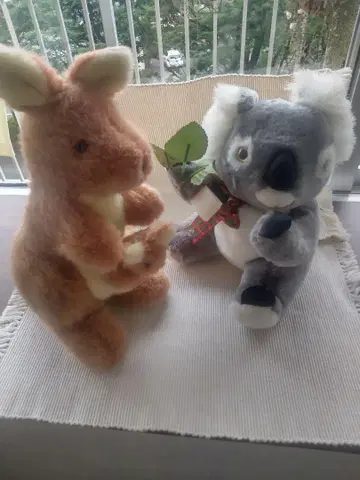 캥거루와 코알라 봉제 인형 세트