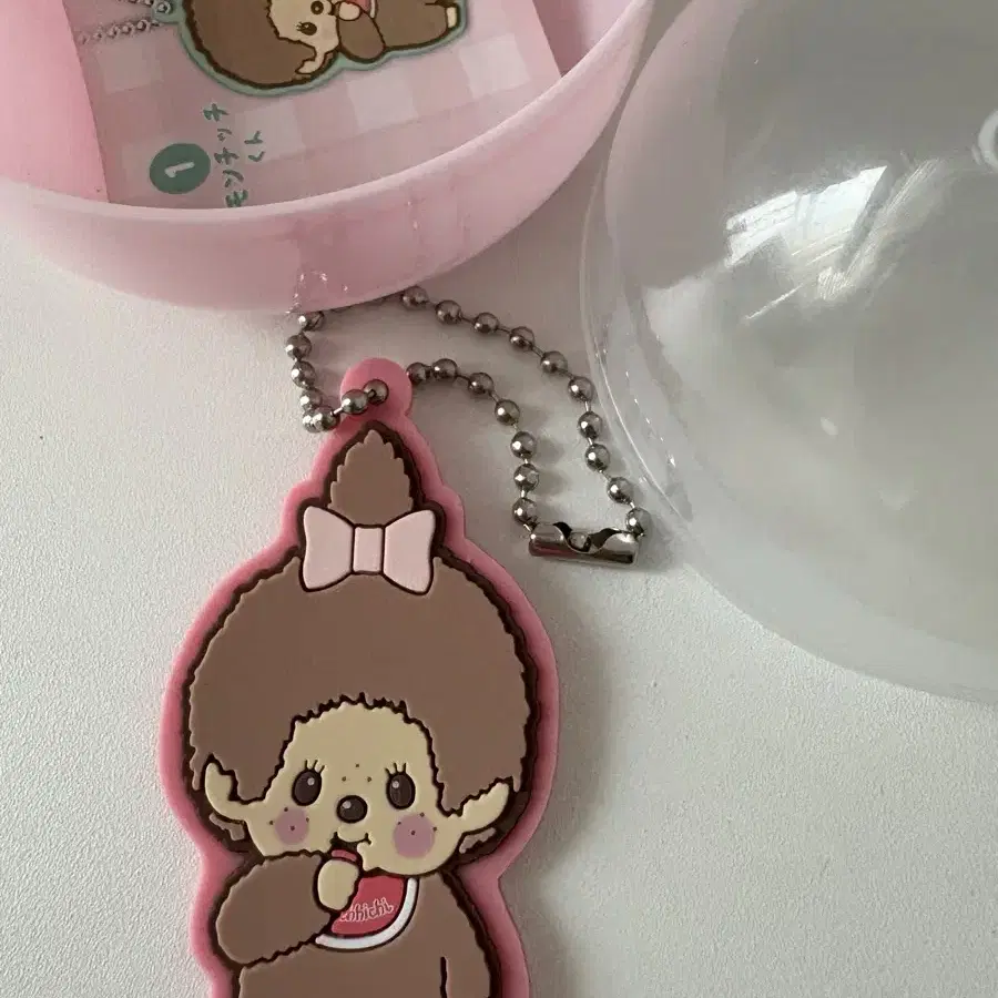 Monchhichi Bebichhichi Big Head SS Boy Key Chain Blue Mascot