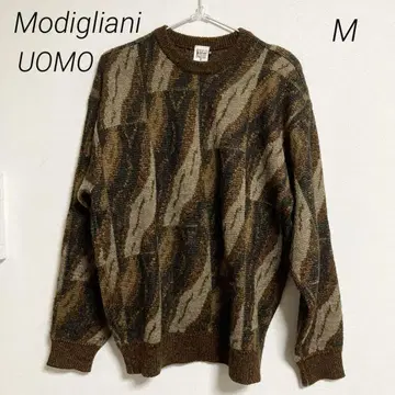 0234 Modigliani UOMO 워모 기하학 패턴 니트 스웨터