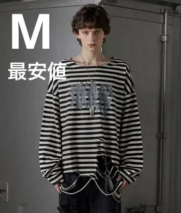 GRANCY 스트라이프 큐빅 티셔츠 M