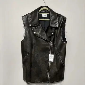 택 포함 새상품! 인조 가죽 W.W.G 브라운 라이더 베스트 자켓 F