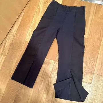 77circa 바이컬러 프론트 슬릿 팬츠